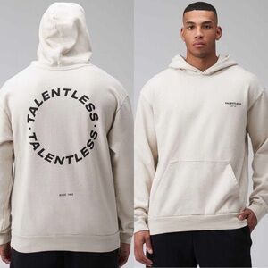 Talentless Men's Cream Circle Logo Hoodie XS